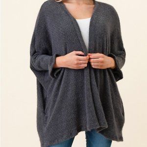 Plus Charcoal Cardigan Sweater